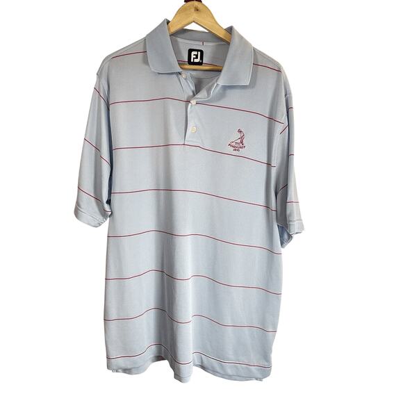 Footjoy Mens Golf Polo Shirt Size XL‎ Pinehurst golf club Short Sleeve Striped - Picture 1 of 11